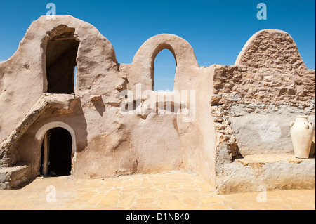 Au sud de la Tunisie, Tataouine, le Ksar Hadada,ancien grenier berbère Banque D'Images