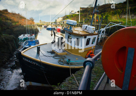 Port de Holyhead Holyhead Anglesey au nord du Pays de Galles au Royaume-Uni. Bateaux à voile. Bateaux de pêche Bateaux de plaisance.Ténacité Banque D'Images