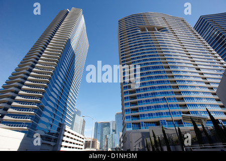 Le martin et panorama tours d'habitation en copropriété à Las Vegas NEVADA USA Banque D'Images