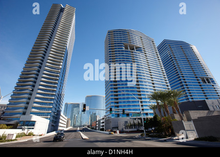 Le martin et panorama tours d'habitation en copropriété à Las Vegas NEVADA USA Banque D'Images