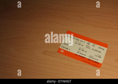 Les billets de train en Angleterre, Pays de Galles et l'Ecosse. Banque D'Images