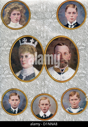 La famille royale britannique en 1910. Banque D'Images