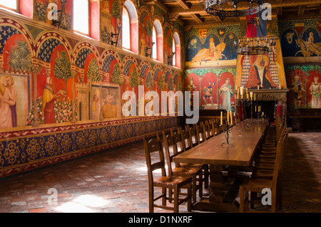 Grande salle à manger du Castello di Amorosa, Napa Valley, Californie Banque D'Images