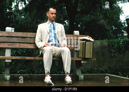 Forrest Gump Forrest Gump Tom Hanks Forrest Gump (Tom Hanks) hat einen IQ von 75, laeuft aber schneller als der Wind. *** Banque D'Images