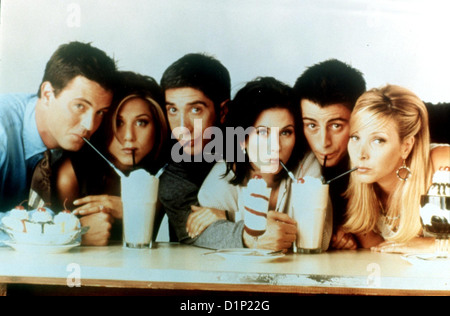 Les amis - Neutre amis David Schwimmer, Jennifer Aniston, Matthew Perry, Courtney Cox, Matt LeBlanc, Lisa Kudrow Ross Banque D'Images