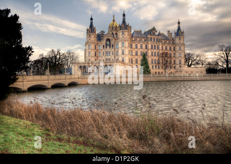 Schloss, Schwerin, Mecklenburg Vorpommern, Allemagne Banque D'Images