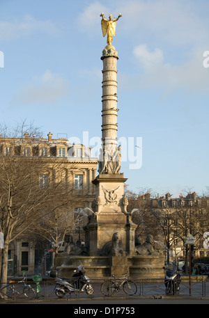 La fontaine du palmier de la Place du Châtelet, Paris, France Banque D'Images