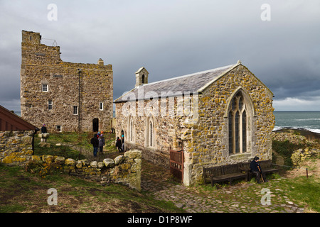 La chapelle de St Cuthbert, Inner Farne, Iles Farne, Northumberland, England Banque D'Images