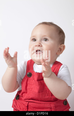 Baby Girl Tape Ses Mains Photo Stock Alamy