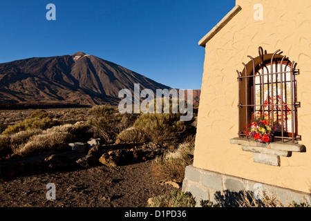 Nuestra Señora de las Nieves église près de l'Hôtel Parador de Las Canadas del Teide National Park, Tenerife, Canaries, Banque D'Images