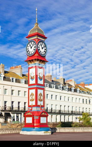 L'horloge du Jubilé a été construit pour le Jubilé de la reine Victoria en 1887 se dresse sur l'Esplanade Weymouth Dorset England UK GO Banque D'Images