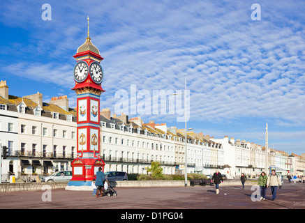 L'horloge du Jubilé a été construit pour le Jubilé de la reine Victoria en 1887 se dresse sur l'Esplanade Weymouth Dorset England UK GO Banque D'Images
