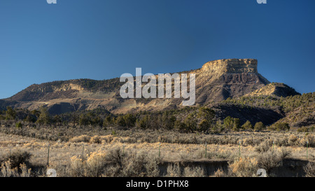 Point Lookout est une caractéristique importante à l'entrée de Mesa Verde National Park. Banque D'Images