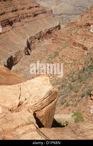 Grand Canyon vu depuis le sentier Hermit. Banque D'Images