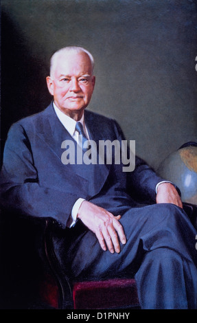 Herbert Hoover (1874-1964), 31e président des États-Unis d'Amérique, Portrait officiel de la Maison Blanche, 1929 Banque D'Images