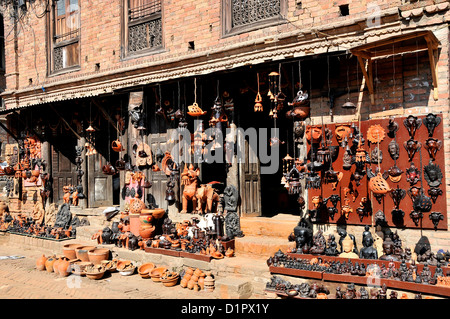 Magasin d'artisanat Pottery square Bhaktapur, Népal Banque D'Images