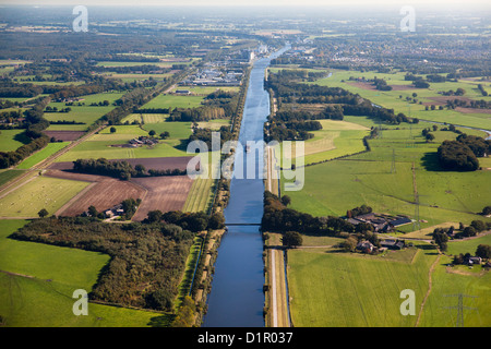 Les Pays-Bas, Goor, de fermes et de champs. L'agriculture. Aerial Banque D'Images