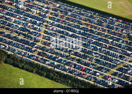 Les Pays-Bas, près d'Almelo, Location de parc à ferrailles. Vue aérienne. Banque D'Images