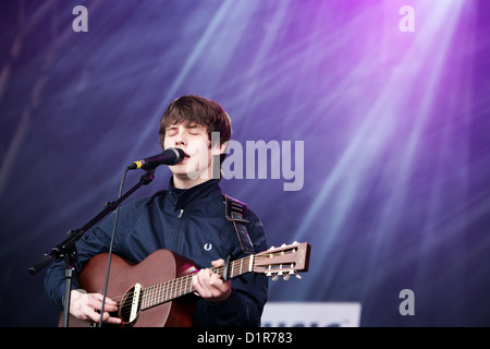 Jake Bugg il se produit au Festival de musique de splendeur, 2012, Nottingham Wollaton Park Banque D'Images