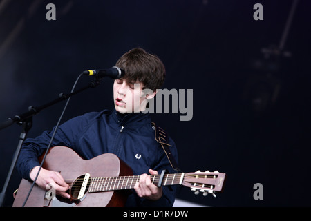 Jake Bugg il se produit au Festival de musique de splendeur, 2012, Nottingham Wollaton Park Banque D'Images