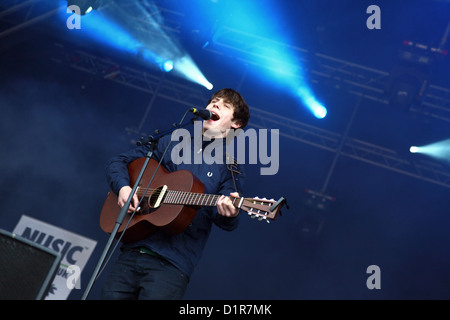 Jake Bugg il se produit au Festival de musique de splendeur, 2012, Nottingham Wollaton Park Banque D'Images