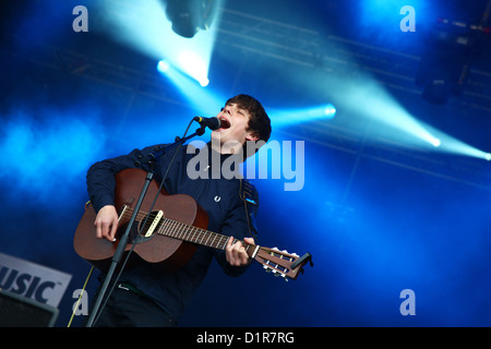 Jake Bugg il se produit au Festival de musique de splendeur, 2012, Nottingham Wollaton Park Banque D'Images