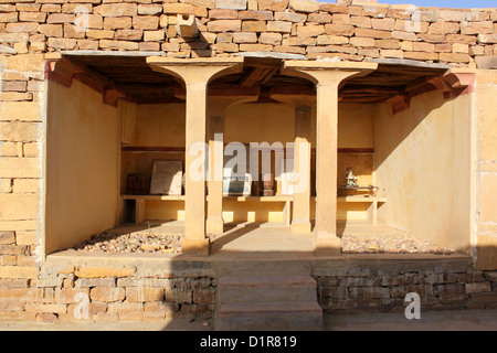 Les intérieurs de Khaba fort de Jaisalmer Rajasthan Inde Banque D'Images