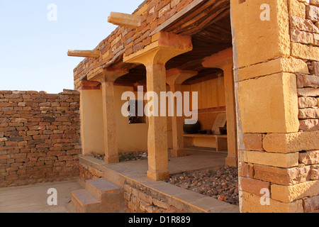 Les intérieurs de Khaba fort de Jaisalmer Rajasthan Inde Banque D'Images