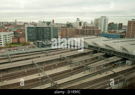 Leeds City Station d'en haut Banque D'Images