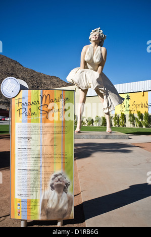 Photographie couleur de Marilyn Monroe statue par Seward Johnson, Palm Springs, CA, USA, Amérique du Nord Banque D'Images