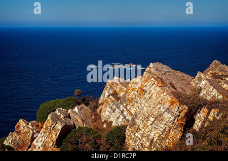 Cliff view du Cabo de Peñas, Asturias, Cantabria, Spain, Europe Banque D'Images