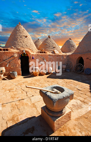 Les bâtiments d'Harran adobe ruche, au sud-ouest de l'Anatolie, la Turquie. Banque D'Images