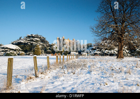 Wollaton Hall, Nottingham dans la neige Banque D'Images