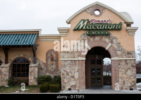 Un Romano's Macaroni Grill Restaurant chaîne décontracté. Banque D'Images