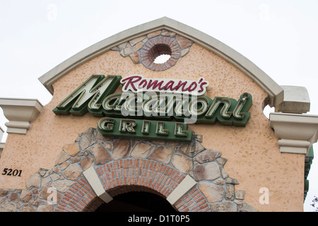 Un Romano's Macaroni Grill Restaurant chaîne décontracté. Banque D'Images