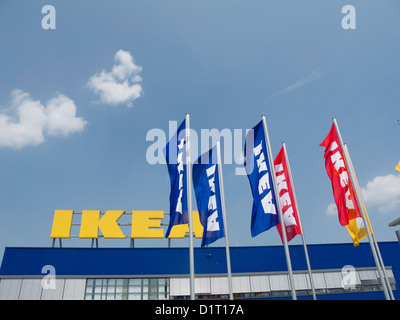 Magasin Ikea à Ottobrunn, près de Munich, Bavière, Allemagne Banque D'Images