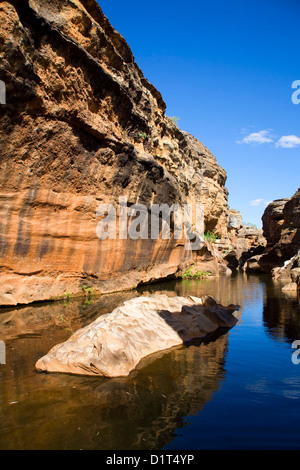 Cobbold Gorge se jette dans la rivière Robertson Golfe Savannah Queensland Australie Banque D'Images