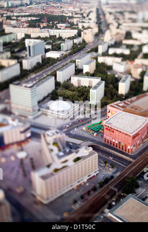 Berlin, Allemagne, compte tenu de l'Alexanderplatz, la tour de télévision Banque D'Images