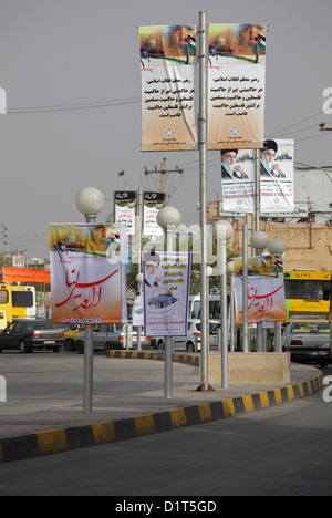 Pro-Palestinian iranien de propagande contre l'état d'Israël, Shiraz, Iran Banque D'Images