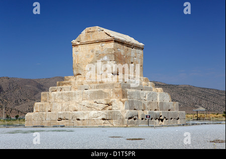 Tombe de Cyrus le Grand, Pasargades, Iran Banque D'Images