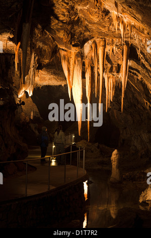 La grotte Baradla dans le Parc National d'Aggtelek, Hongrie. Banque D'Images