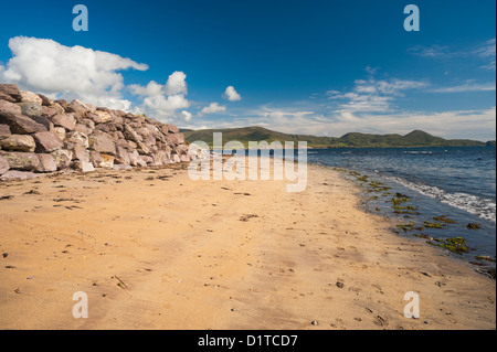 Plage de Waterville, Iveragh, comté de Kerry, Irlande. Le paysage a été fortement influencée par la glaciation de l'âge de glace Banque D'Images