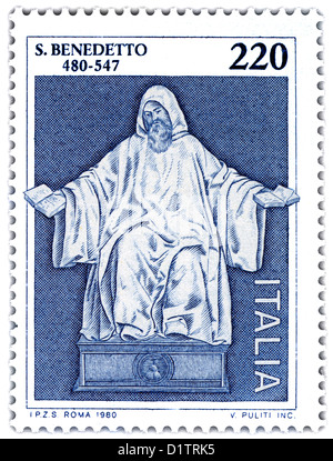 Benoît de Nursie (Italien : San Benedetto da Norcia) (c.480-547) . Banque D'Images