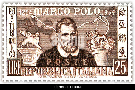 Marco Polo le 15 septembre 1254 - 9 janvier 1324. Banque D'Images