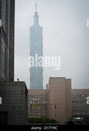'Ancien' plus haut bâtiment du monde, Taipei 101 Banque D'Images