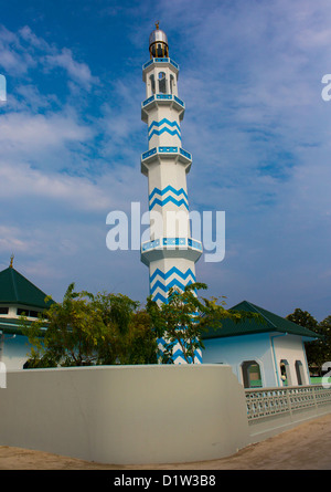 Minaret d'une mosquée, Eydhafushi, l'atoll de Baa, Maldives Banque D'Images