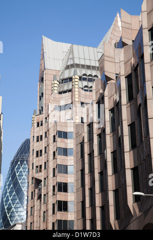 London Underwriting Center LUC et le Gherkin Banque D'Images