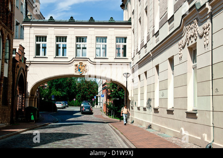 Scène de rue dans le centre de Rostock, Allemagne Banque D'Images