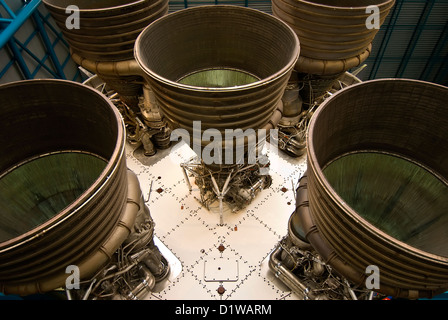 Moteur-fusée Saturn V d'Apollo carénage d'échappement le Kennedy Space Center Visitor Center, Florida Banque D'Images