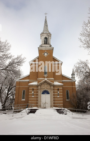 Ancienne église catholique St-joseph à oublier la Saskatchewan Canada Banque D'Images